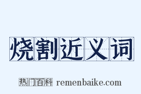 烧割近义词是什么意思的图片